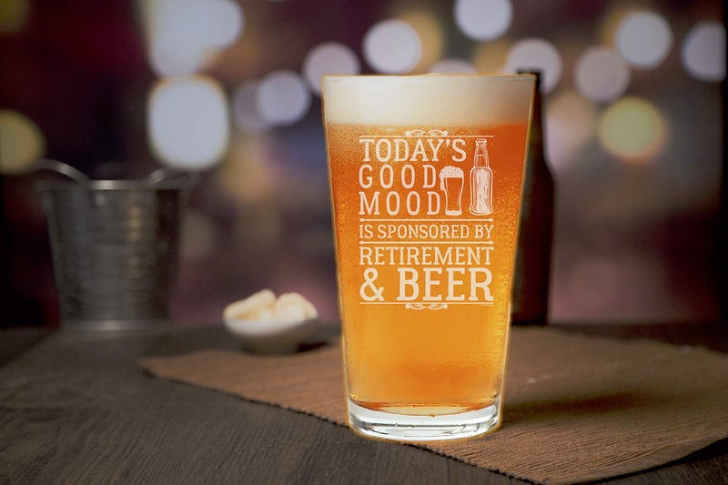 NeeNoNex Today's Good Mood Is Sponsored By Retirement & Beer Beer Pint - Image 3